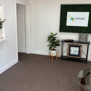 client lobby with Cereset sign
