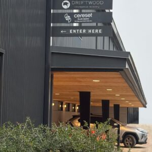 building with signage for Cereset South Austin