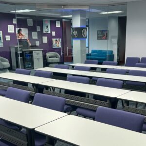 conference room looking through glass wall